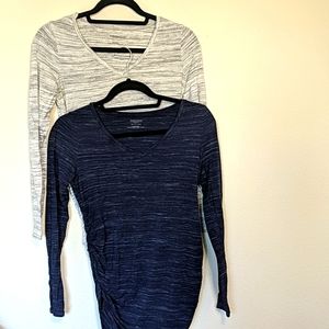 Bundle of two maternity shirts